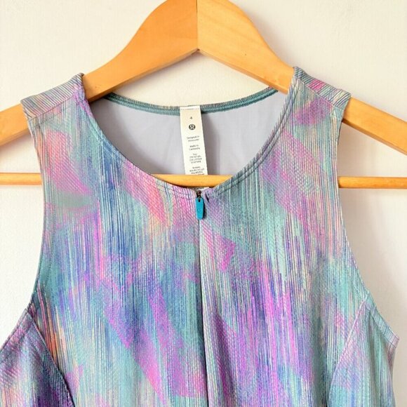 Lululemon Everlux Short-Lined Tennis Tank Dress 6" Pixel Diffuse Multi NWT Sz 4 - Picture 8 of 11